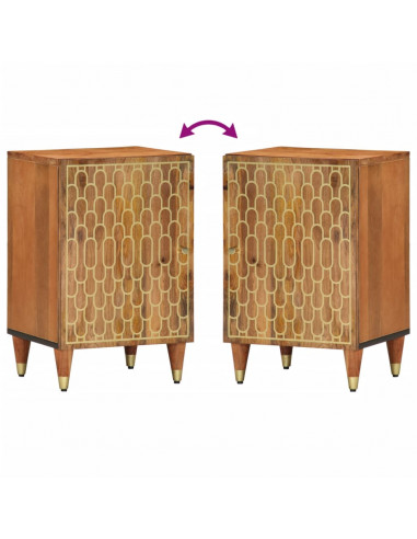 Mobile da Bagno 38x33x58 cm in Legno Massello di Mango