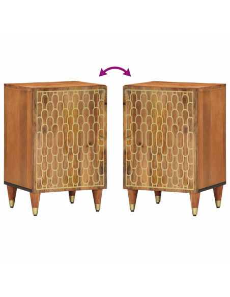 Mobile da Bagno 38x33x58 cm in Legno Massello di Mango