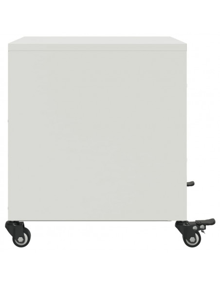 Comodino Bianco 36x39x43,5 cm in Acciaio