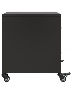 Comodini 2 pz Neri 36x39x43,5 cm in Acciaio 2