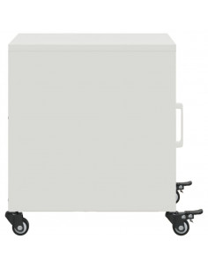 Comodini 2 pz Bianchi 36x39x43,5 cm in Acciaio 2