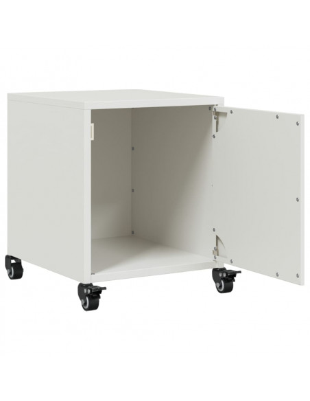 Comodini 2 pz Bianchi 36x39x43,5 cm in Acciaio