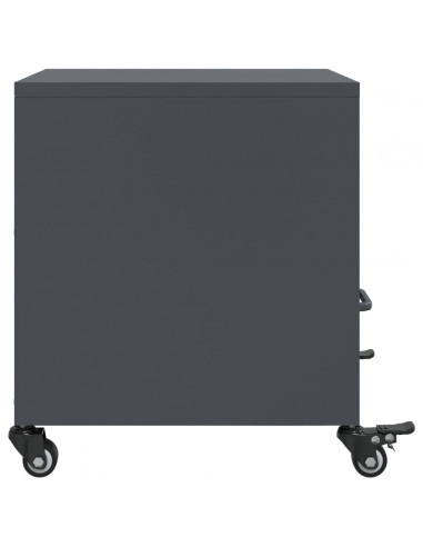 Comodino Antracite 36x39x43,5 cm in Acciaio