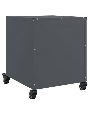 Comodino Antracite 36x39x43,5 cm in Acciaio