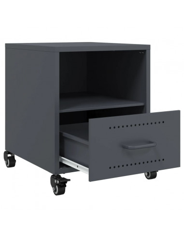 Comodino Antracite 36x39x43,5 cm in Acciaio