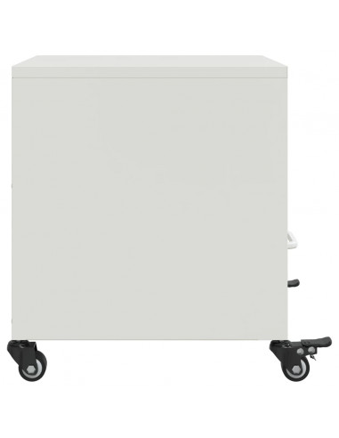 Comodini 2 pz Bianchi 36x39x43,5 cm in Acciaio