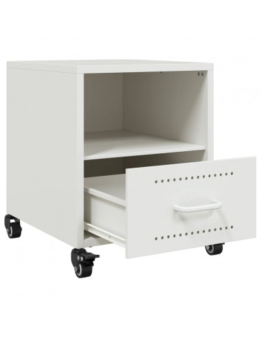 Comodini 2 pz Bianchi 36x39x43,5 cm in Acciaio