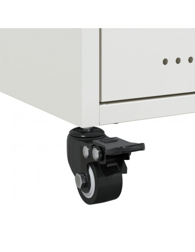 Comodini 2 pz Bianchi 36x39x43,5 cm in Acciaio