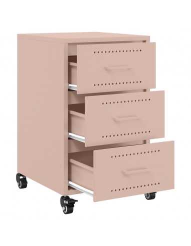 Comodino Rosa 36x39x59 cm in Acciaio