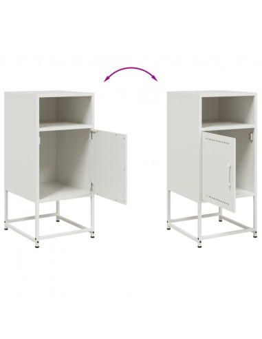 Comodini 2 pz Bianchi 36x39x78 cm in Acciaio