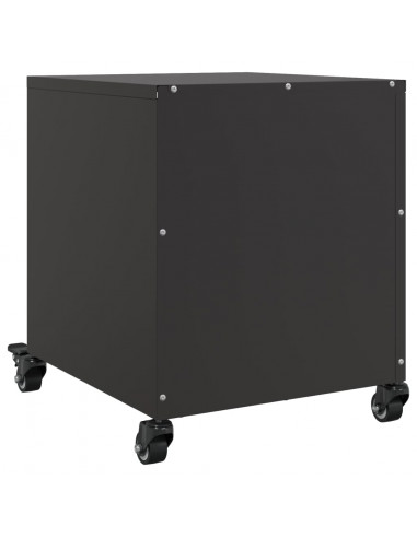 Comodino Nero 36x39x43,5 cm in Acciaio