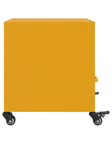 Comodino Giallo Senape 36x39x43,5 cm in Acciaio