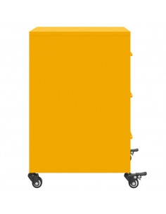 Comodino Giallo Senape 36x39x59 cm in Acciaio 2