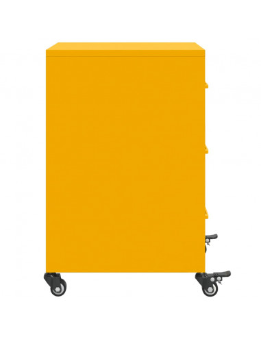 Comodino Giallo Senape 36x39x59 cm in Acciaio