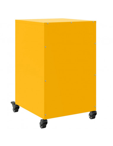 Comodino Giallo Senape 36x39x59 cm in Acciaio