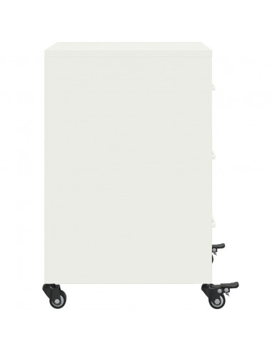 Comodino Bianco 36x39x59 cm in Acciaio