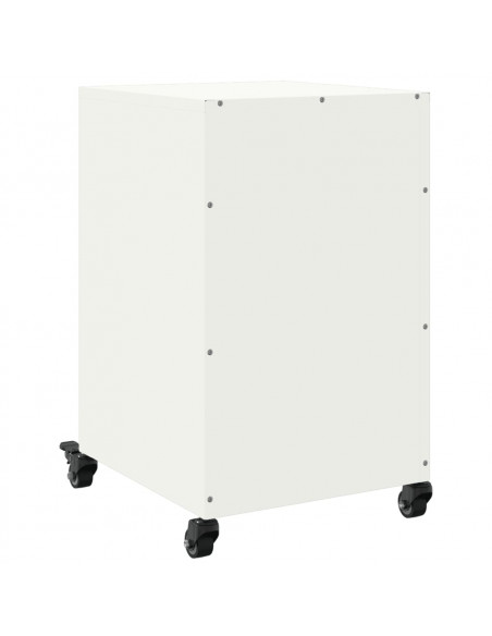 Comodino Bianco 36x39x59 cm in Acciaio