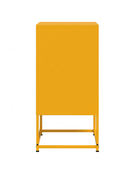 Comodino Giallo Senape 36x39x78 cm in Acciaio
