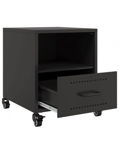 Comodini 2 pz Neri 36x39x43,5 cm in Acciaio