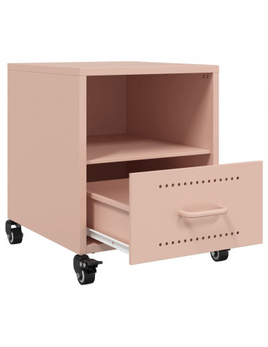 Comodini 2 pz Rosa 36x39x43,5 cm in Acciaio