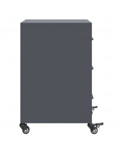 Comodino Antracite 36x39x59 cm in Acciaio 2