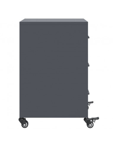 Comodino Antracite 36x39x59 cm in Acciaio
