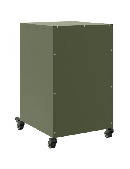 Comodino Verde Oliva 36x39x59 cm in Acciaio