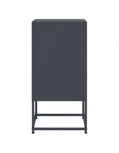 Comodini 2 pz Antracite 36x39x78 cm in Acciaio