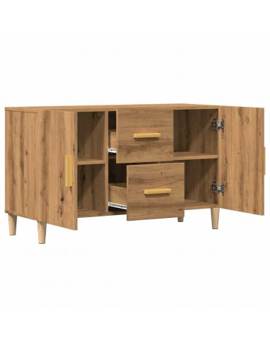 Credenza Rovere Artigianale 100x36x60 cm in Legno Multistrato
