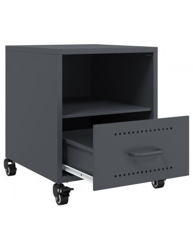 Comodini 2 pz Antracite 36x39x43,5 cm in Acciaio