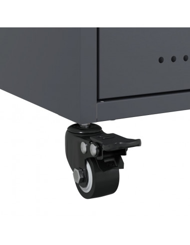 Comodini 2 pz Antracite 36x39x43,5 cm in Acciaio