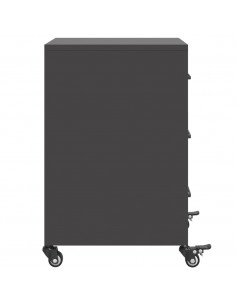 Comodino Nero 36x39x59 cm in Acciaio 2