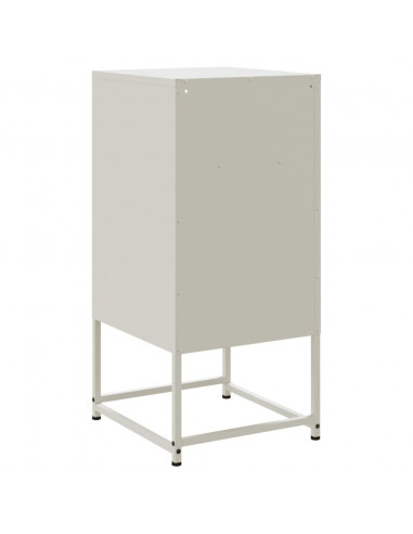 Comodino Bianco 36x39x78 cm in Acciaio