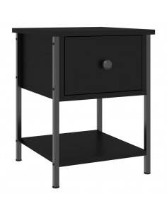 Comodino Nero 34x35,5x45 cm in Legno Multistrato 2