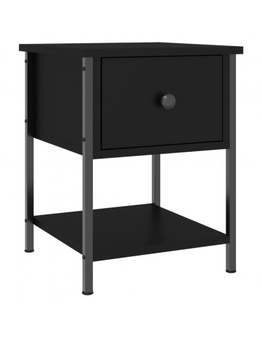 Comodino Nero 34x35,5x45 cm in Legno Multistrato