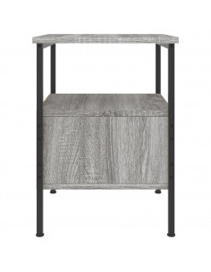 Comodino Grigio Sonoma 34x36x50 cm in Legno Multistrato 2