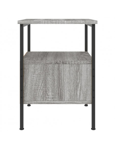 Comodino Grigio Sonoma 34x36x50 cm in Legno Multistrato