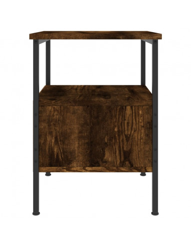 Comodino Rovere Fumo 34x36x50 cm in Legno Multistrato