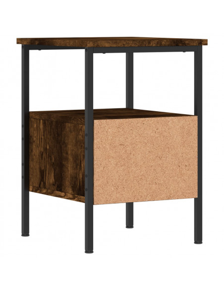 Comodino Rovere Fumo 34x36x50 cm in Legno Multistrato