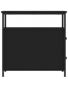 Comodino Nero 30x60x60 cm in Legno Multistrato 2
