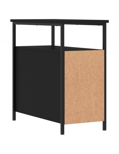 Comodino Nero 30x60x60 cm in Legno Multistrato