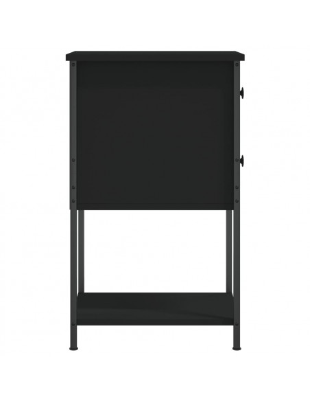 Comodino Nero 32x42x70 cm in Legno Multistrato