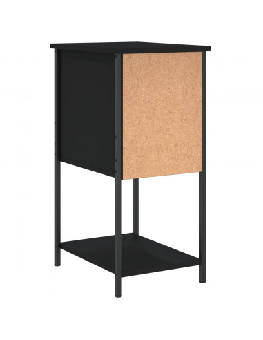 Comodino Nero 32x42x70 cm in Legno Multistrato