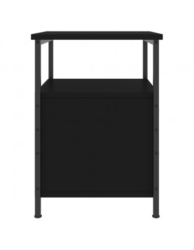 Comodino Nero 34x35,5x50 cm in Legno Multistrato
