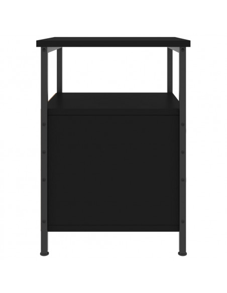 Comodino Nero 34x35,5x50 cm in Legno Multistrato