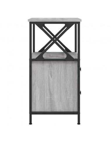 Comodino Grigio Sonoma 34x35,5x70 cm in Legno Multistrato