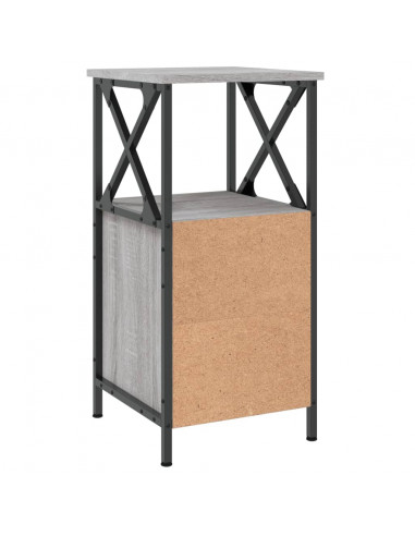 Comodino Grigio Sonoma 34x35,5x70 cm in Legno Multistrato