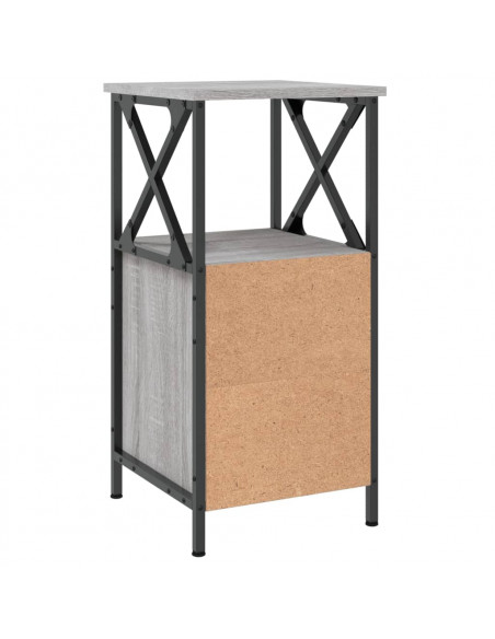 Comodino Grigio Sonoma 34x35,5x70 cm in Legno Multistrato