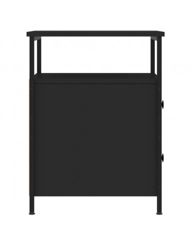 Comodini 2 pz Neri 44x45x60 cm in Legno Multistrato