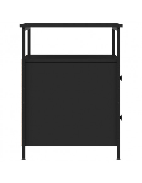 Comodini 2 pz Neri 44x45x60 cm in Legno Multistrato